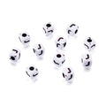 KISSITTY 240pcs Opaque Acrylic Letter J Cube Beads White Plastic Alphabet Loose Spacer Square Beads 4-5mm for DIY Name Bracelet Necklace Jewelry Crafts Making Hole: 1.8mm - color: Letter J#White and Black
