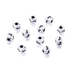 KISSITTY 240pcs Opaque Acrylic Letter J Cube Beads White Plastic Alphabet Loose Spacer Square Beads 4-5mm for DIY Name Bracelet Necklace Jewelry Crafts Making Hole: 1.8mm - color: Letter J#White and Black