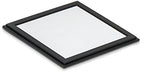 Glenor Co Jewelry Organizer Tray - 4 Stackable Trays & Lid with Mirror - 27 Slot Storage for Drawer, Dresser - Black - size: Square - 4 Trays + Lid Set - 27 Slots