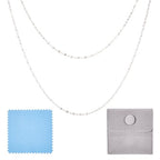 Elecrelive 2mm Sterling Silver Dapped Chains 3.28 Feet Silver Cable Link Chains Permanent Jewelry for Men Women Necklace Bracelet DIY Making - color: Silver, Dapped Link