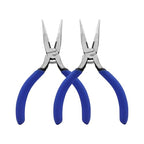 Mini Needle Nose Pliers 5"-2 Pack KAIHAOWIN Small Long Nose Pliers with Wire Cutters, Spring Loaded Thin Needle Nose Pliers, Precision Pliers Set for Crafts/Jewelry Making/Tiny Project - size: 2 Pack