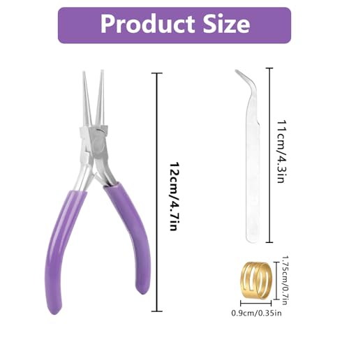 Round Nose Pliers, Wire Jewelry Making Tools,Jewelry Pliers Jewelry Making Tools for Crafts - color: Purple-round Nose Pliers