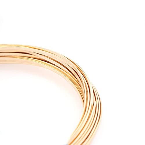 18 Gauge, 14/20 Yellow Gold Filled Wire (Half Round) Half Hard 14K Gold Filled Made in USA - 5FT by CRAFT WIRE - size: 18 Gauge, style: 5 Feet