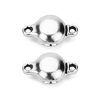 Brass Made Round Magnetic Clasps Stronger Magnetic Closure for Necklace Bracelet and Chain Keep Your Jewelry Secure 10 Sets/lot - size: 11mmx20mm & Matt Rhodium Tone