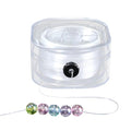 1 Roll 0.6MM Elastic Stretch Thread Crystal Cords White Clear Round Sturdy Stretchy TPU Thin String Transparent Rope Sewing Accessories for Bracelets Jewelry Making Beading Diy Craft Supply - size: 0.6mm 98.43 Yards