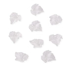 Crafans 50Pcs Frosted Acrylic Leaf Charms 24x22.5x3mm Transparent Plant Pendants Clear Autumn Maple Leaves Beads Charms for Jewelry Making (White) - color: White