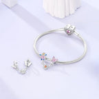 LAZA 925 Sterling Silver Charm for Bracelet Necklace Dangle Love Mom Butterfly Party Charm Beads Pendants DIY Jewelry for Women - color: Butterfly Gerbera