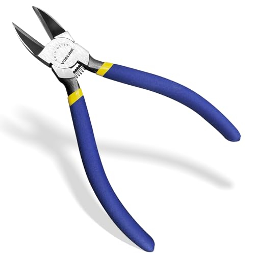 VCELINK Wire Cutter, 6-inch Side Cutter, CR-V Small Flush Cutter, Professional Small Wire Cutter with Spring-loaded for Artificial Flowers, Floral, Jewellery Making, and DIY Model Making - size: 6"x 1 PC