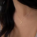 Valloey Rover Gold Necklace for Women 14K Gold Plated Circle Cubic Zirconia Pendant Necklace Dainty Twist Rope Chain Necklace Simple Jewelry Gift for Women - style: Gold-CMoon