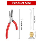Flat mouth pliers Jewelry Making, needle nose pliers for jewelry making - color: Red-flat Mouth Pliers