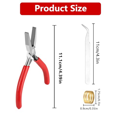 Flat mouth pliers Jewelry Making, needle nose pliers for jewelry making - color: Red-flat Mouth Pliers