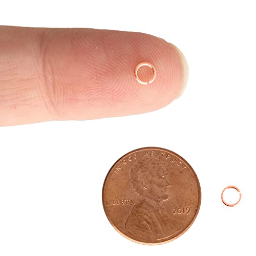 The Beadsmith Open Jump Rings – 4mm, Rose Gold Plated, 22-Gauge (0.61mm) Wire Thickness, 144 Pieces – Findings for Making Keychains, Charms, Chain Mail and Body Jewelry - color: Rose Gold, size: 4mm - 21 Gauge
