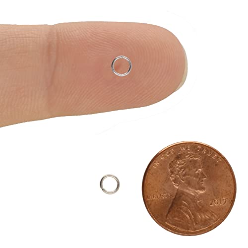 The Beadsmith Soldered Jump Rings – 6mm, Silver Plated, 19-Gauge (1.062mm) Wire Thickness, 144 Pieces – Findings for Making Keychains, Charms, Chain Mail and Body Jewelry - color: Silver, size: 6mm - 19 Gauge