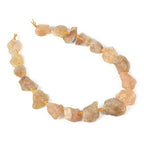 Natural Citrine Crystal Nugget Raw Graduated Beads Strand 2mm Hole Drilled - color: Citrine