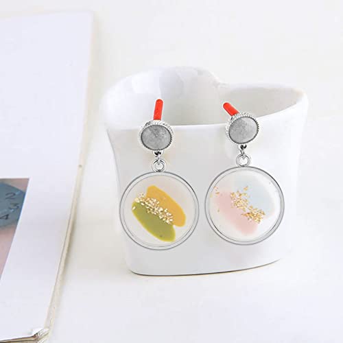 Oubaka 100pcs Open Bezels for Resin,Hollow Frame Pendants Blank Resin Pendants Open Bezel Pendants Backs Geometric Pressed Flower Frame for Jewelry Making,DIY Resin Crafts(K Gold,White K) - color: 100pcs Round Open Bezel Pendants