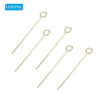 PATIKIL 200Pcs 304 Stainless Steel Jewelry Eye Pins 25mm 22 Gauge Gold Open Eye Pins for Jewelry Making DIY Craft Necklaces Bracelets Earrings - color: Gold, size: 25mm