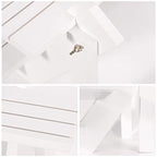 51pcs Wood Tiered Earring Display Stand, 3-Tier White Retail Jewelry Card Display With Groove + 50 Earring Cards, Portable Ring Organizer Holder, Showcase Racks for Business - color: White