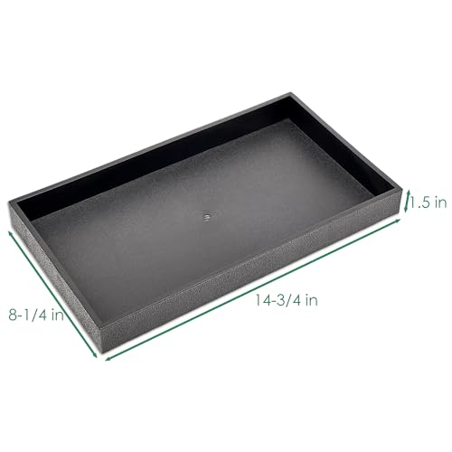 1.5" Stackable Plastic Jewelry Tray - Fit Full Size Inserts - Organizing Rings, Necklaces - Home, Drawer, or Retail - Black by The Display Guys - color: Black, size: Tray Only - 1.5" (1-Pack)