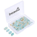 Beadia Natural Amazonite Stone Tila Beads 5x2mm Rectangle 2-Hole Spacer Beads for DIY Bracelet Earring Making 15"/Strand - color: Amazonite, size: 5x2mm