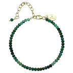 Faceted Bracelet for Women, Certified 925 Sterling Silver with 18K Gold Vermeil Healing Crystal Bracelets for Women - Crystals and Healing Stone Bracelet Women Jewelry for Gift - color: Emerald