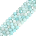 Amazonite 6mm Gemstone Triangle Faceted Round Loose Beads Strand 15.5" DIY Jewelry Making - color: Amazonite