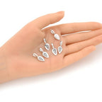 200pcs 21mm Glue On Jewelry Bail Pendant Clasp Antique Silver 12mm (0.5 Inch) Teardrop Flat Pad Base Bulk for DIY Craft Jewelry Making MC-P1 - color: Antique silver, size: 21mm (0.83")/Teardrop- 200pcs