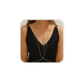 Body Chain,Body Jewelry for Women,Sexy Layered Chest Chain,Layered Adjustable Waist Jewelry for Beach Accessories,Gold Plated Waist Chains - color: Gold-B