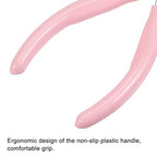 HARFINGTON Wire Cutters 4.5 Inch Diagonal Cutting Side Precision Pliers with Pink Plastic Handle for DIY Crafts Jewelry Making
