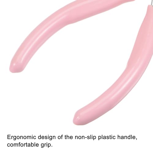 HARFINGTON Wire Cutters 4.5 Inch Diagonal Cutting Side Precision Pliers with Pink Plastic Handle for DIY Crafts Jewelry Making