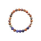 Black Obisidian Bracelets for Men 8" Inch Full Stretch Healing Crystal Bracelet, Beaded Charm Bracelet for Men Gifts Fathers Day Anniversary Birthday Gifts for Him - color: Jasper & Sodalite Bracelets