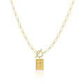 Carffordo Gold Plated Necklaces for Women - Dainty Layered 14K Gold Plated Stack Paperclip Rope Cuban Toggle Link Chain Choker Necklace Set Chunky Trendy Jewelry Gift - style: Cross-OT