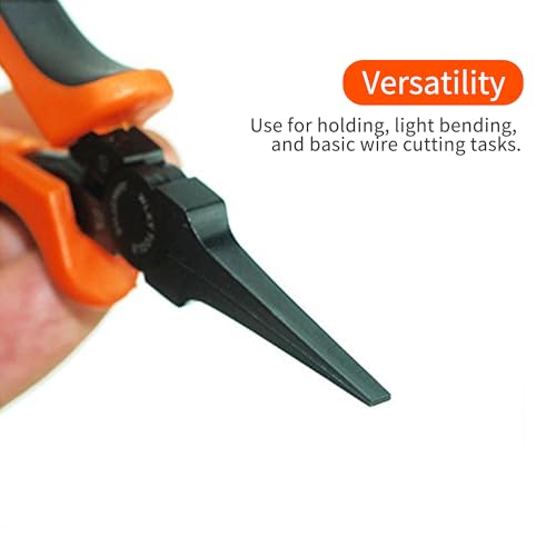Thin Flat Needle Nose Pliers 5.5 inches Flat Nose Pliers For Jewelry Making, Handcraft Making, PCB Board Repairing etc.
