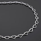 UMAOKANG 3 Meters Heart Chain for Jewelry Making Stainless Steel Chain Roll with Jewelry Supplies Findings Women Necklace Bracelet DIY - color: Heart Silver