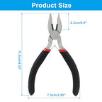11.5cm/4.53" Wire Cutters for Jewelry Making, Precision Fine Pliers Serrated Jaw Craft Hand Tools, Small Side Cutters Serrated Jaw Micro Linesman Plier - style: Wire Cutting Pliers