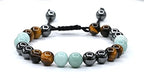 Amazing Gemstone Bracelet for Child - Hematite Amazonite Tiger Eye Bracelet Set for Men Women Healing Calming Anxiety Stress Relief Gifts Pulseras Para Hombres Mujer Stocking Stuffers (Adjustable) - color: Childhood