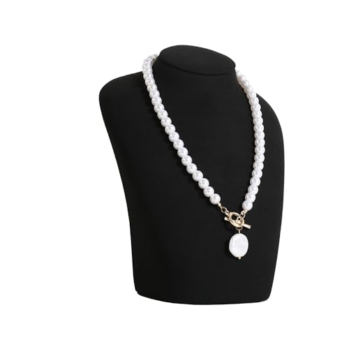 GemeShou Black necklace hanger jewelry organizer, Velvet jewelry stand necklace holder, jewelry mannequin bust for necklaces, Jewelry boutique store photography props【Black-Medium height 7.87 inch】 - color: Black, size: Medium