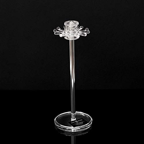 Isaac Jacobs Clear Acrylic Necklace Holder (12 Rotating Hooks) – Hanging Chain Organizer, Sleek & Sturdy Stand for Jewelry – Storage Solution- Bedroom- Bathroom - Countertop - Nightstand - size: 12 Hooks Rotating
