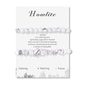 Healing Crystal Bracelets for Women 2 PCS 6mm Natural Stone Bracelet Stretch Crystal Beaded Bracelets Handmade Gemstone Bracelet Jewelry Gifts Christmas Gifts for Women Girls - style: howlite