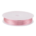 Cheriswelry 24 Gauge 0.5mm Pink Copper Craft Wire for Jewelry Making 75.46 Feet Tarnish Resistant Wire Bendable Artistic Wire for Armature Sculpting Gardening Decoration - size: 24 Gauge(0.5mm)