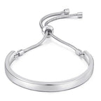 WOWORAMA Adjustable Slider Bracelets for Women Bar Friendship Bangle Bracelet for Women Gold/White Gold/Rose Gold Bolo Bracelet - color: Polished Bar-silver-tone
