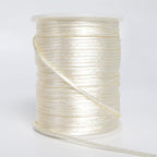 LUSTEMBER 2 mm x 330 Feet Satin Nylon Cord, Silky Smooth Nylon String for Jewelry Making Bracelet Necklaces Beading Thread Rattail Macrame Kumihimo Chinese Knot Craft - size: Cream