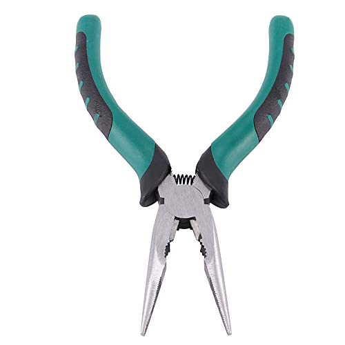 12 PCS 6 Inch Spring Needle Nose Pliers, Heavy Duty Steel Nose Side Cutting Pliers Nonslip Rubber Handle Wire Cutter for Crimping Looping Shearing - size: 6 Inch