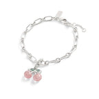 COACH Women's Collectible Signature Jewelry Charm - color: Cherry Pink/Rhodium