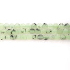 6mm Faceted Natural Prehnite Stone Beads Coin Disc Gemstone Spacer Beads for Jewelry Making DIY Bracelet Necklace - color: Prehnite