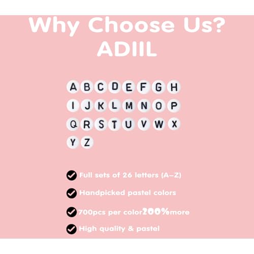 ADIIL 7200pcs Clay Beads Bracelet Making Kit, 6mm Polymer Heishi Beads for Jewelry Making, Friendship Bracelet Kit Birthday Gift for Adults Pink - color: Pink