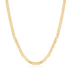 Barzel 18K Gold Plated Mariner Chain Necklace for Women, Flat Marina - Made in Brazil - color: 4.5MM Gold, size: 18 Inches
