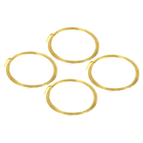 PATIKIL Half Hard Brass Wire, 4Pcs 24Gauge/0.5mm Diameter 10m/32.8ft Pure Craft Wire for Jewelry Making Beading Garden Plants - size: 24Gauge/0.5mm