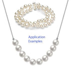 48pcs Adabele AAA Grade 8mm Natural Shell Pearl Loose Round Beads Freshwater Mother of Pearl Nacre 15 inch (Dark Silver) for DIY Craft Jewelry Making SP8-30 - color: Dark Silver, size: 8mm (48pcs/1 Strand)
