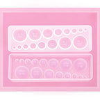 2PCS Cabochon Gem Silicone Mold, Clear Round Silicone Mold for Making Earrings Jewelry Making Crafting Projects - color: round-small