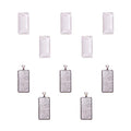 PH PandaHall 5 Sets Pendant Makings - 5pcs Rectangle Antique Silver Alloy Charms Trays Bezel Settings and 5pcs Glass Cabochon Dome Tiles Cameo for Valentine Wedding Bouquet Graduation Photo Charm - color: Antique Silver Rectangle - 5 Sets
